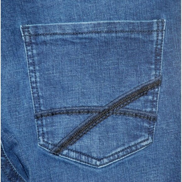 TX AXEL Mens Dark Wash Blue Jeans Size 34X32 Slim Boot Cut Western Casual - Picture 6 of 11